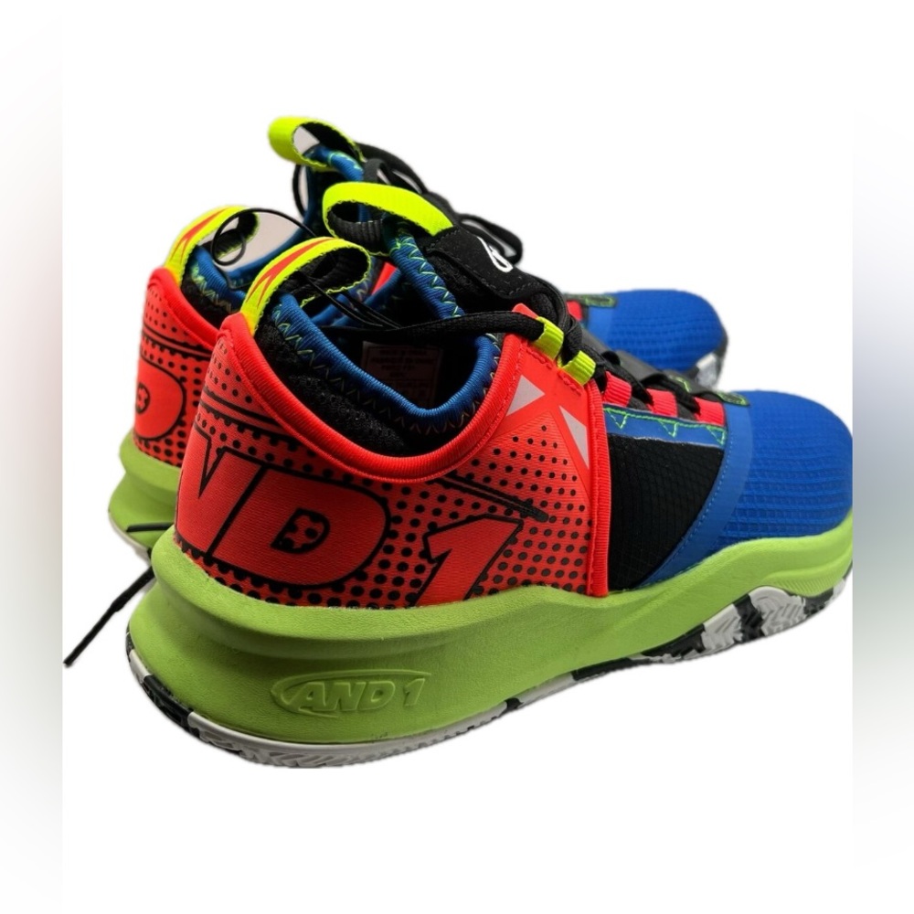 NWOT AND1 Blue and Orange Sneakers Vibrant Design Athletic size 7.5 - Picture 5 of 13